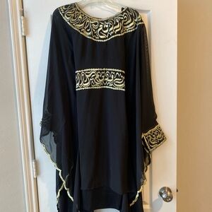 Elegant Black and Gold Women's Dress